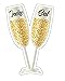 RSVP Custom Creations New Years Eve Happy New Year Wedding Champagne Glasses Magnet Decoration Customized Personalized for your Cruise Door, Stateroom Door, desk, fridge, etc.