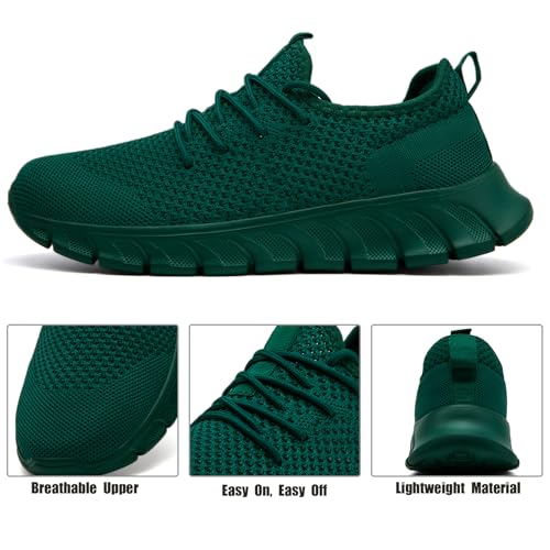 Image of Mens Running Shoes Slip On Tennis Walking Sneakers Workout Athletic Lightweight Casual Sport Shoes