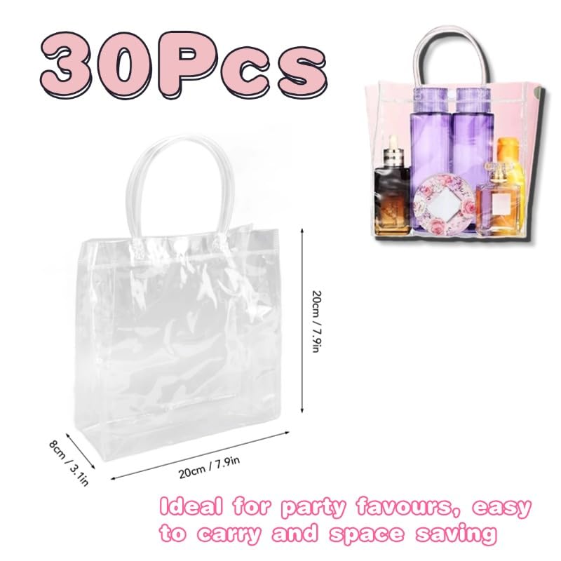 Sacchetti Regalo Matrimonio Trasparenti - 20 Pezzi PVC, Forma T, Piccoli - Foto 7