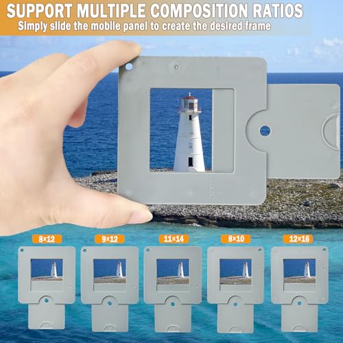 Runspich Art View Finder with Sliding Mechanism & Color Isolation Portable Artist Viewfinder and View Finding Tool (1pcs)