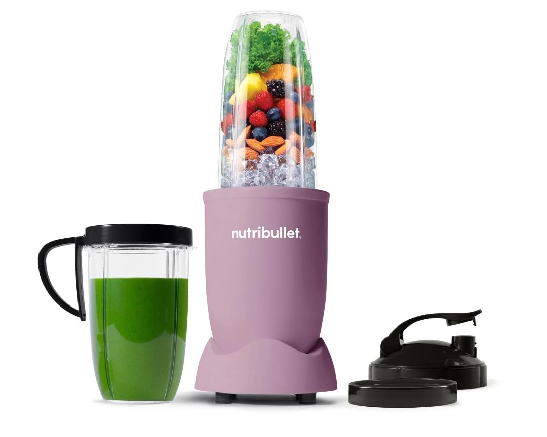 nutribullet Pro Personal Blender, Shakes, Smoothies, Food Prep, and Frozen Blending, 32 Ounce Cup, 24 Ounce Cup, Flip-top Travel Lid, 900 Watt, Matte Lavender, NB9-0901LAV