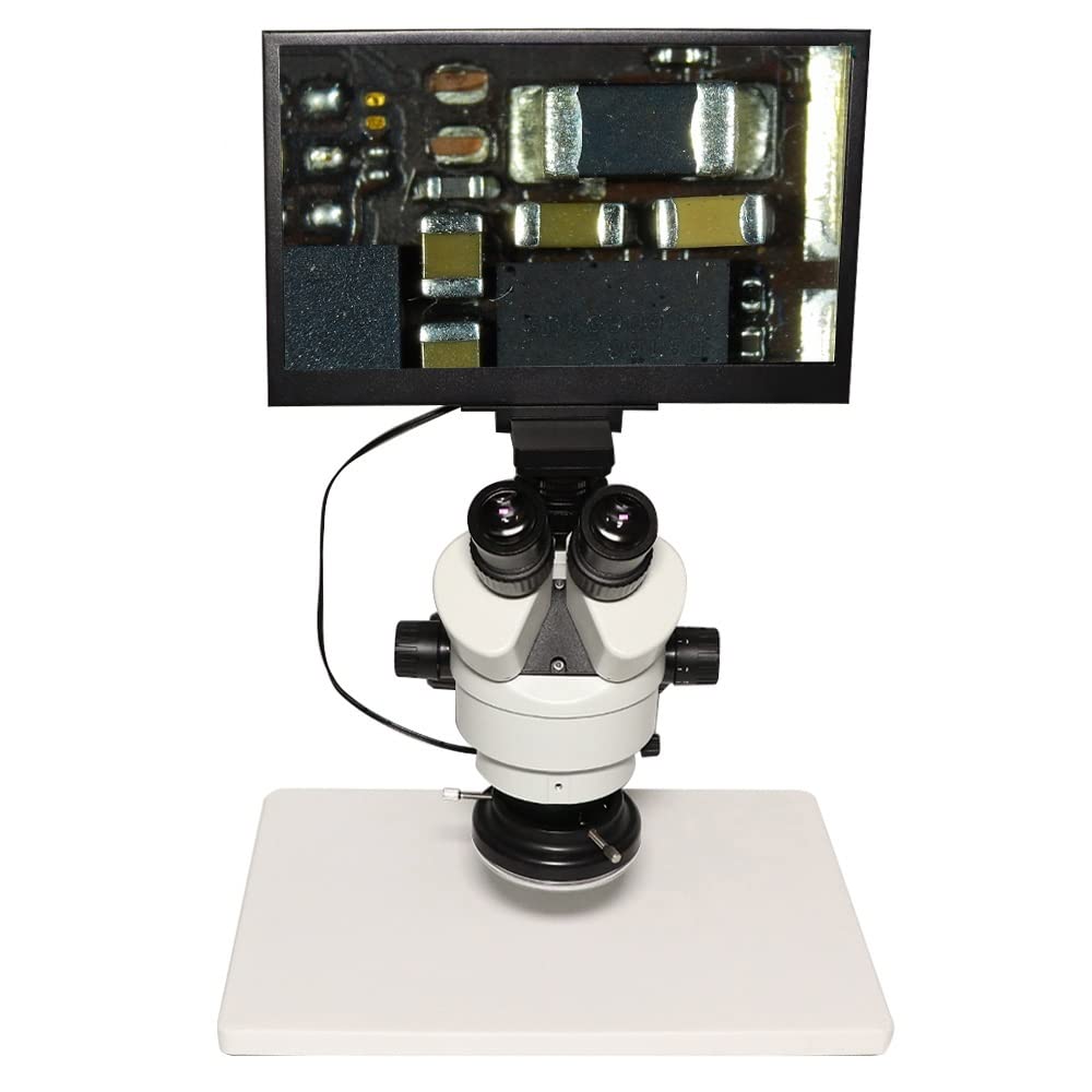 Microscope 10X-150X Integrated trinocular Microscope Digital Video Microscope 13.3 inch H_D LCD Soldering Microscope Phone Repair Magnifier