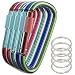Gold Lion Gear Aluminum Carabiner D Shape Buckle Pack, Keychain Clip, Spring Snap Key Chain Clip Hook Screw Gate Buckle -Pack of Assorted Color Carabiners (Multi-Color, 5 Locking Carabiners)
