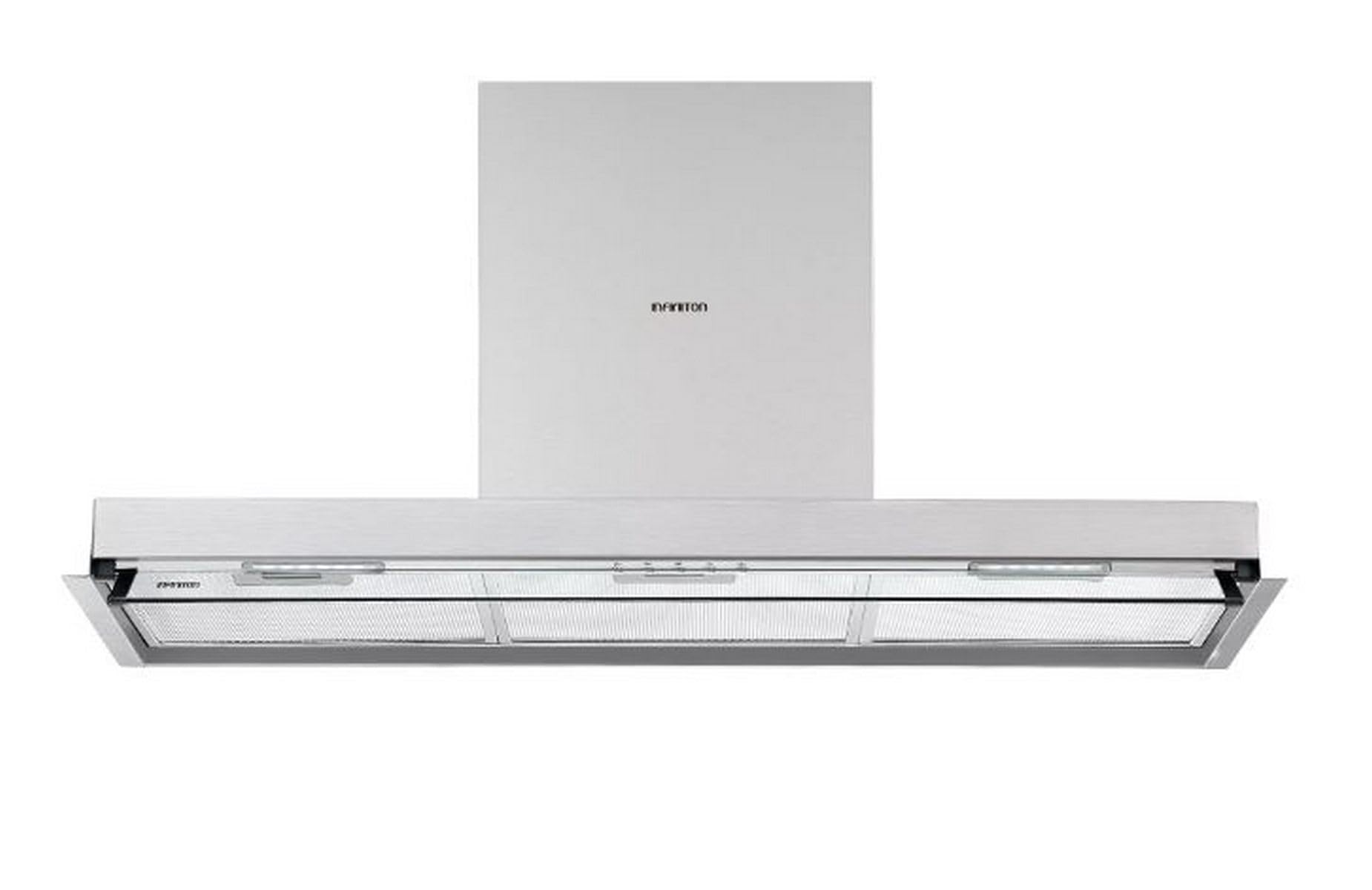 INFINITON Campana Extractora Integrable CMPG-A9035,599 m3/h, 90 cm 3 Niveles de potencia de succión, Control de mandos electrónico, Filtros de aluminio, A+, Luces LED, Acabado ACERO INOXIDABLE