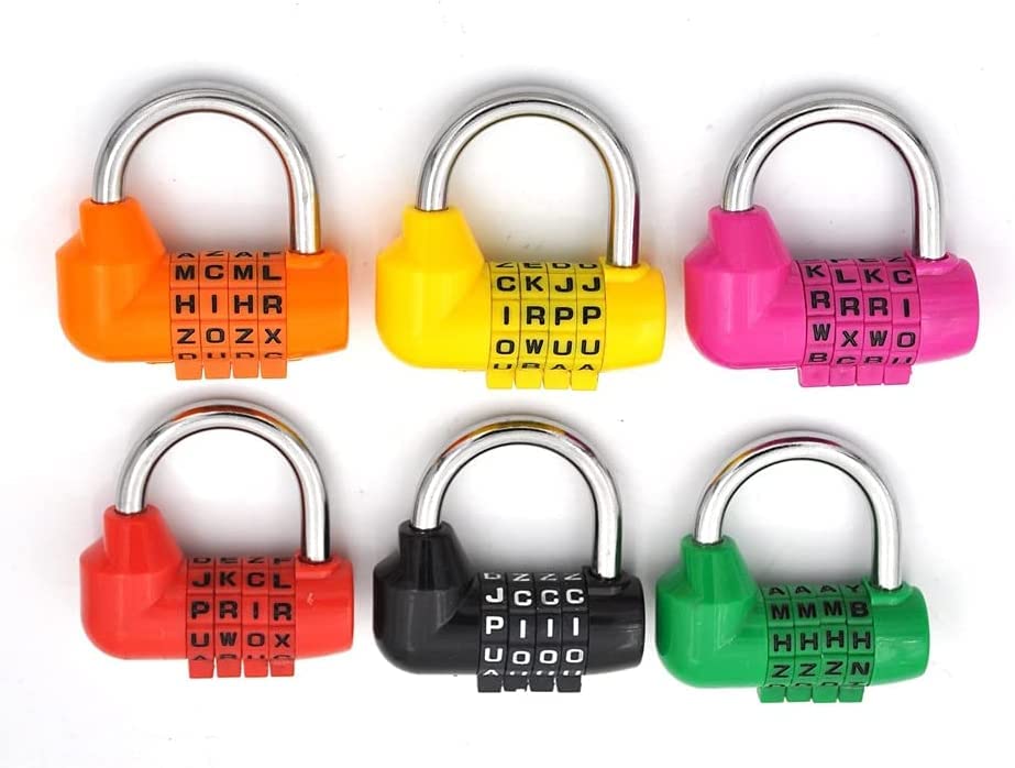 Lucchetti a combinazione， Lucchetti per valigie Combinazione di 4 cifre con codice di viaggio, diario, password, bagaglio(Yellow,Yellow)