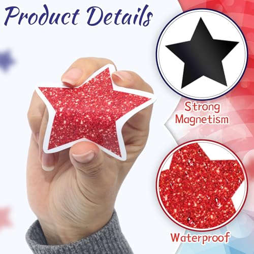 Imanes Decorativos Patrióticos 37 Pcs Rojo Azul Pequeños miniatura 3
