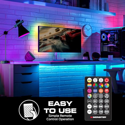 Tira de LED RGB reactiva al sonido 10ft con control remoto IR miniatura 5