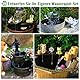 AMZtime 15W Solarbrunnen für Draussen, Aufgerüsteter Solar Springbrunnen für Außen, Solar Teichpumpe mit 6 Sprüh Effekten, mit Einstellbarer Stützbalken,Solar Fontäne Pumpe für Garten,DIY-Wasserspiel