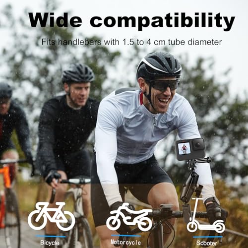 Image of Super Clamp Dualheads Crab Clamp, Action Camera Mount Crab Plier Clip Bracket Magic Arm 360 Rotation Double Ball Head Umbrella Mount for Motorcycle /Cross Bars /Photography Light Stand /Photo Boom Stand