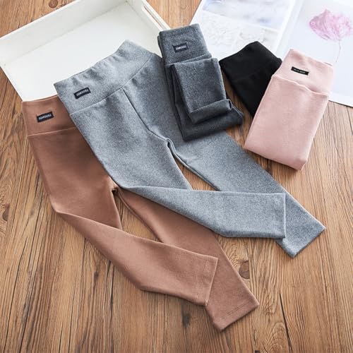 Baby Girls Leggings Fleece Lined Warm Full Length Knit Pants Basic Solid Cotton Thicken Tights Stockings3