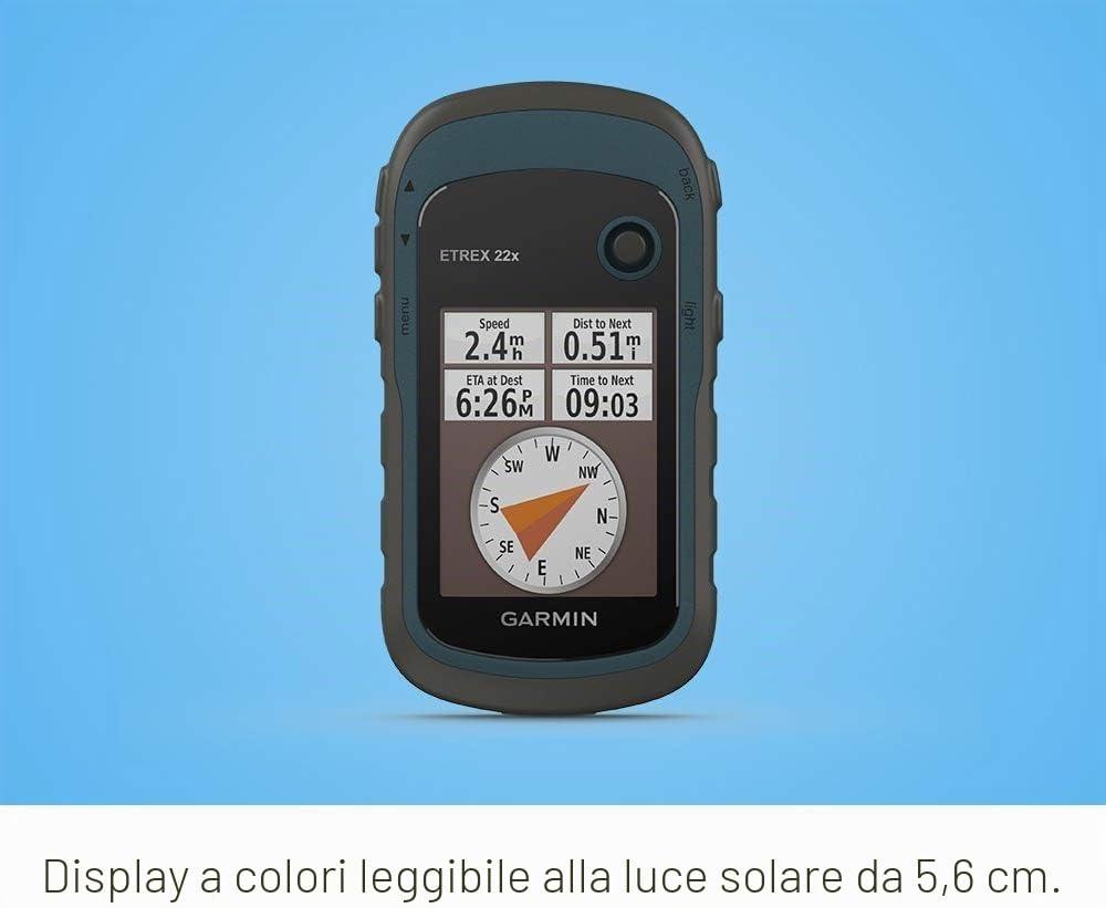 Garmin 010-02256-00 eTrex 22x, robusto navigatore GPS portatile, nero/blu navy