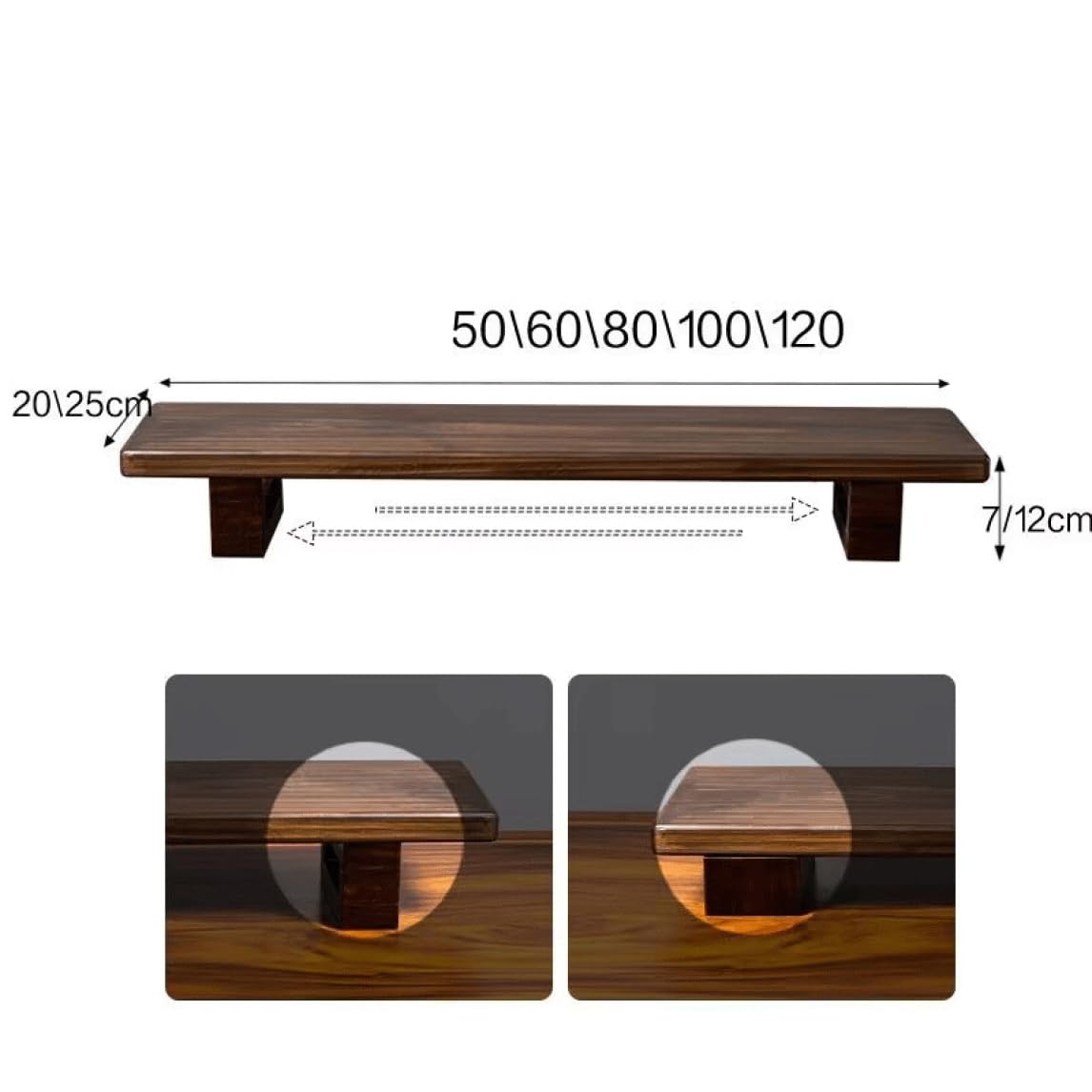 Amazon.co.jp: MJKQ9 モニター台 モニタースタンド 木目調（無垢材