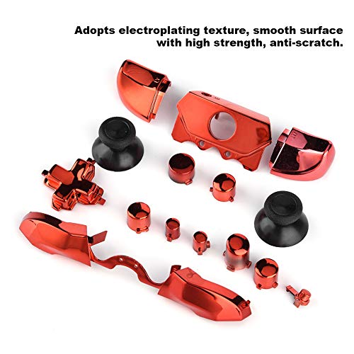 Image of Controller Mods, Thumbsticks ABXY Buttons Replacement Parts for One One S X Controller(Red)