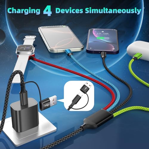 Image of Multi Charging Cable for Apple Watch Charger, 2 Pack 5FT Travel Essentials