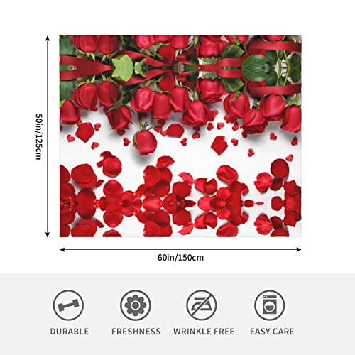 Couverture flanelle rose rouge en microfibre douce pour lit et canapé - 6