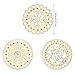 Honbay 3PCS Wooden Embroidery Floss Organizer Cross Stitch Floss Holder Wooden Board Sewing Floss Accessories with Holes for Craft DIY Sewing Storage (3 Style)