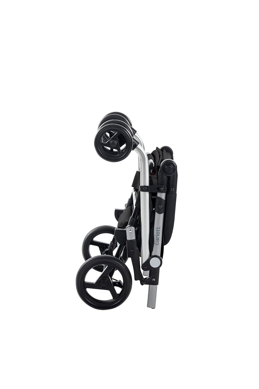 Carlett Chariot de Courses 4 Roues Pliable, Sac Amovible Grande Capacité 64 L / 32 kg et Sac Isotherme 12 L, Poignée Réglable, Frein de Sécurité, Convertible en 2 Roues, Classic Family, Noir