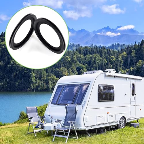 Image of CoguZed 2Pcs RV Toilet Seal Kit, Black Rubber Gasket Replacement for Dometic 300 /310 /320, Solves Leakage and Odor Problems, Easy Installation, 2 Pack