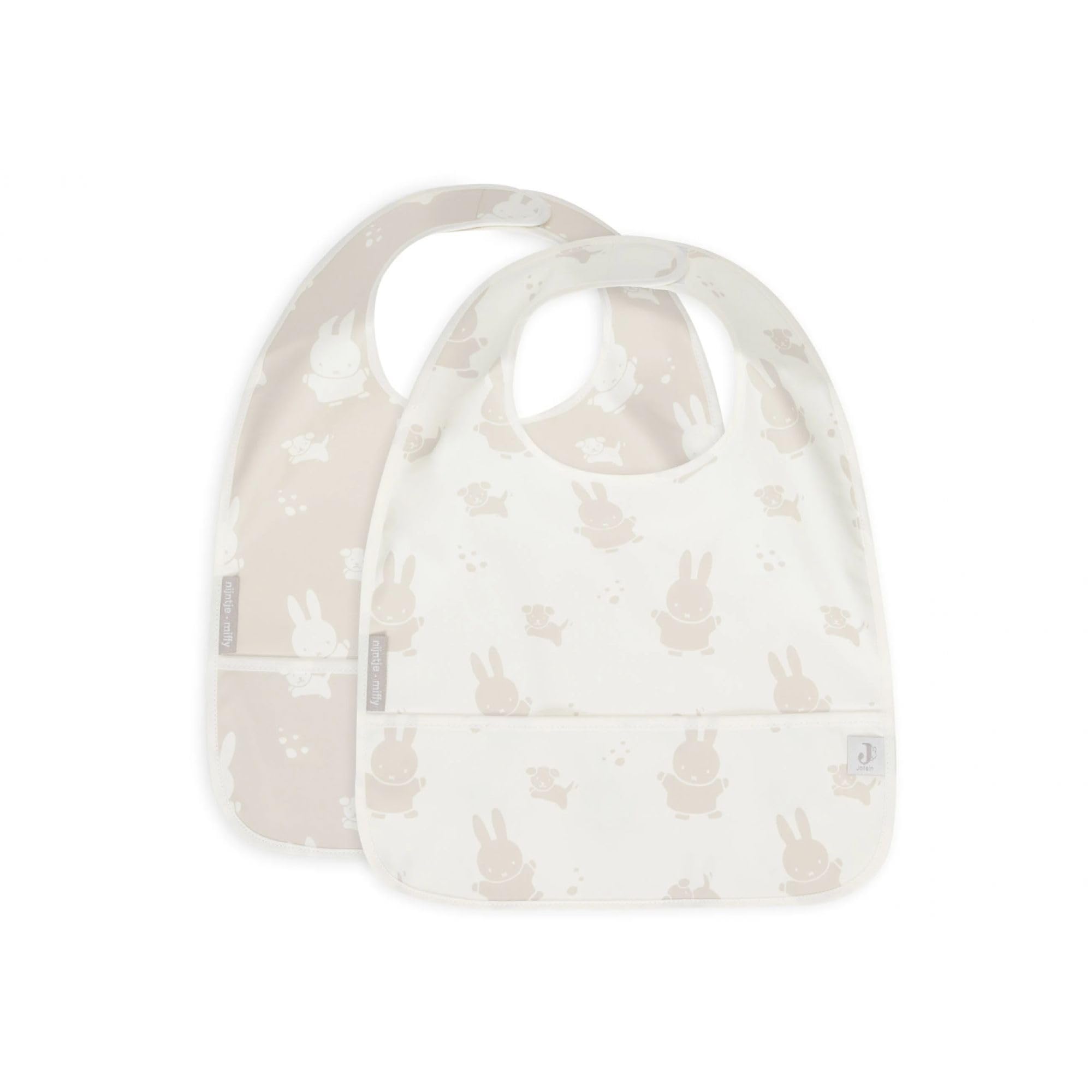 Jollein 029-​864-​67092 Lot de 2 bavoirs imperméables Miffy & Snuffy Nougat
