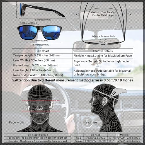 Image of ROCKNIGHT HD Polarized Driving Sunglasses UV400 Protection Lightweight Al-Mg Metal Frame Outdoor Casual 60mm