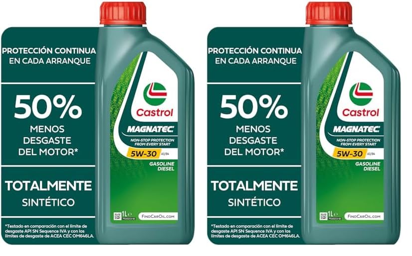 Castrol MAGNATEC 5W-30 A3/B4 Aceite de Motor 1L (Paquete de 2)