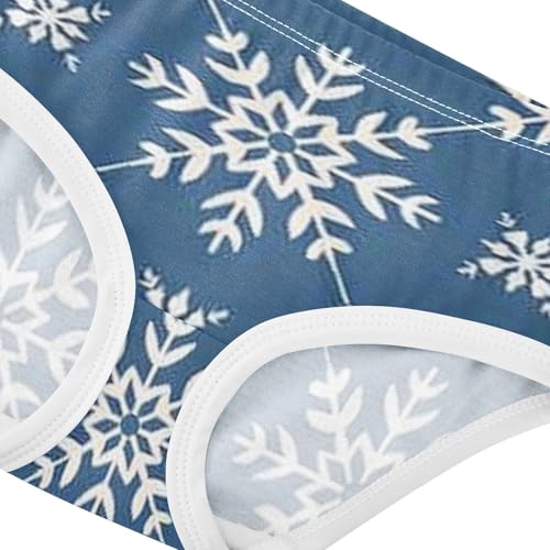 Girls' Moisture-Wicking Panties Toddler Cotton Underwear for Toddler Snowflakes in Sizes 2T,3T, 4T, 5T, 6Y and 8Y4
