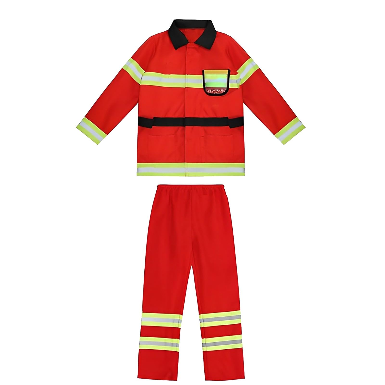 Générique Costume da pompiere per bambini Set Cosplay Chef Gioco di ruolo Accessori Giocattoli Vestito costume ragazzo