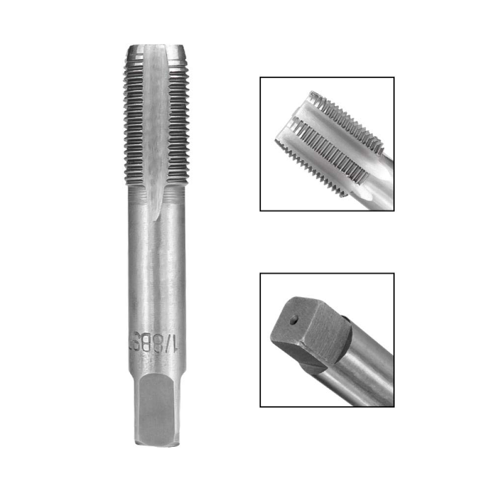 Maschio Per Filettare Tubi Conico BSP In HSS, Varie Misure: G1/8, G1/4, G3/8, G1/2, G3/4