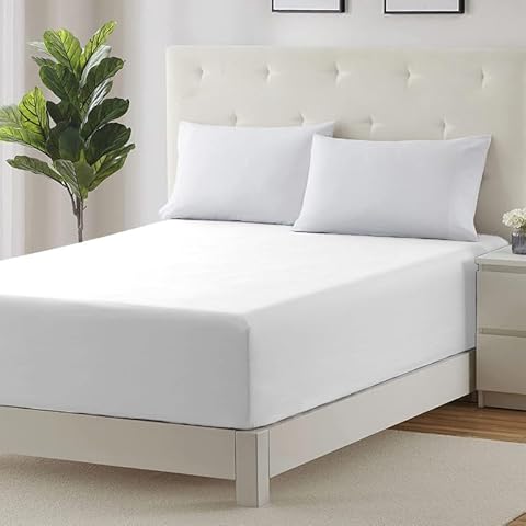 Prime Linens Extra Deep Plain Fitted Sheet Cover