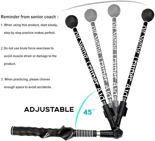 Golf Swing Trainer,Portable Golf Swing Master, Forearm Rotation, Shoulder Turn,Beginners Improve Golf Swing Exerciser Training Aid Adjustable. #TOP2