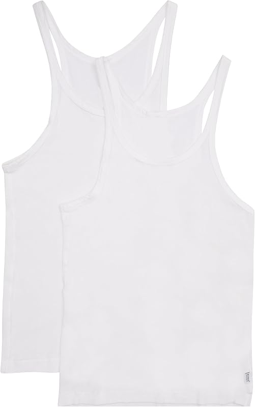 Bonds Women's Soft Chesty Tank Top in Stretchy 100% Cotton Rib for Women, 2-Pack White