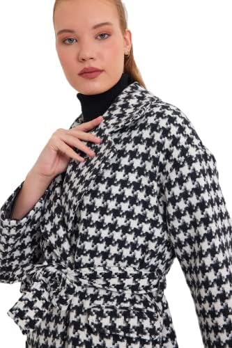 Batik A6189 Kazayağı Desenli Kaban, Siyah, 42 - Görsel 1