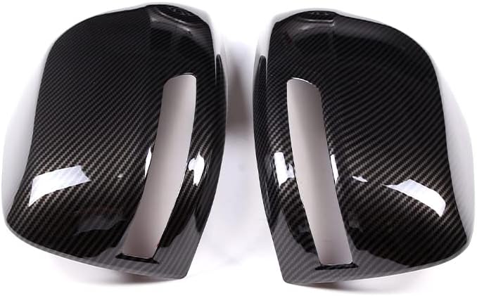Car ABS Outside Side Door Scratch Resistant Mirror Cover Trim Fit for Land Cruiser 200 LC200 2012-2021 Prado FJ150 2010-2019,Exterior Accessories (Carbon Fiber)