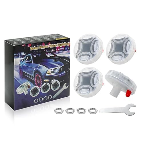 MTRPS 4PCS Car Tire Wheel Lights, Solar Energy Flashing LED