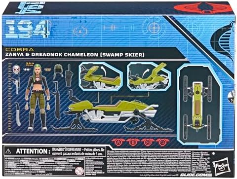 G.I. Joe Classified Series #194, Zanya and Dreadnok Chameleon (Swamp Skier), Collectible 6 Inch Action Figure and Vehicle Set with 10 Accessories — view 9