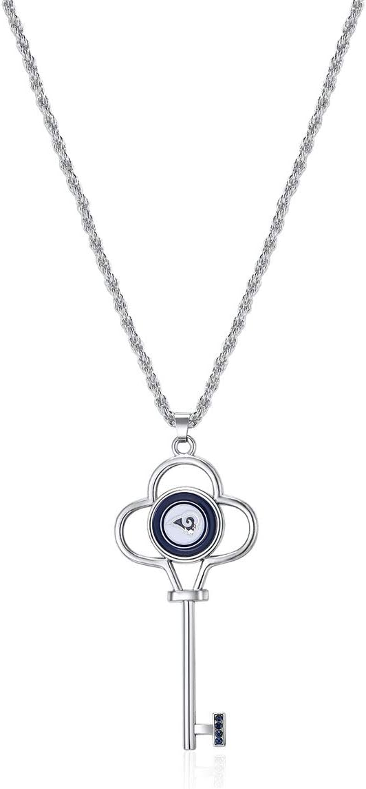 NFL Key Logo Necklace | Sports Fan Jewelry Gift | Fashion Jewelry | Birthday & Holiday Gifts for Women and Girls