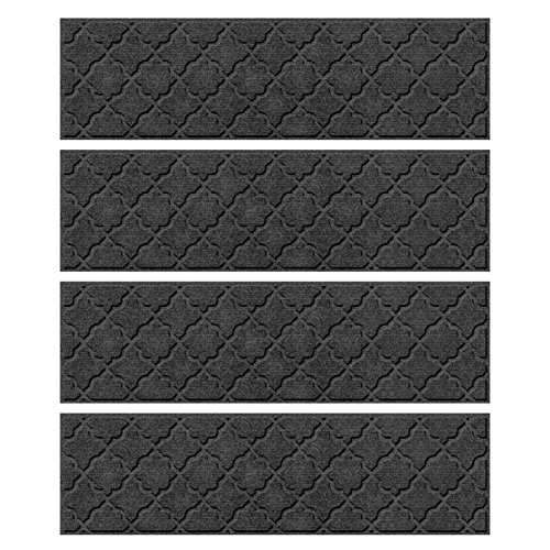Bungalow Flooring Waterhog Stair Treads, Set of 4, 8-1/2 x 30 inches, Durable