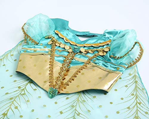 Jiaduo Girls Princess Costume Party Halloween Fancy Dress Up 3-4T Green #TOP1