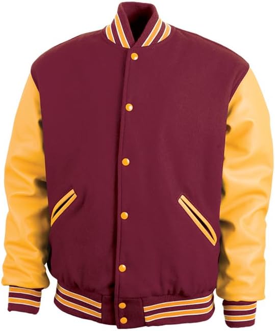 GAME Sportswear - America's Finest Varsity Jacket, Genuine Leather and Wool, Made in the USA, Style# 5000
