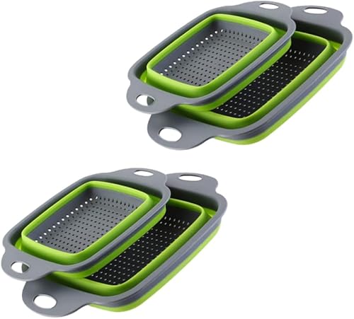 Colador de frutas y verduras, pasta para escurrir, sobre el fregadero, colador de verduras, colador plegable, colador de frutas, contador de bayas,