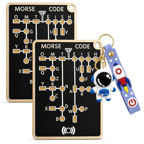 Morse Code Trainer Card with LED, Beep, Recording (2 Pack)