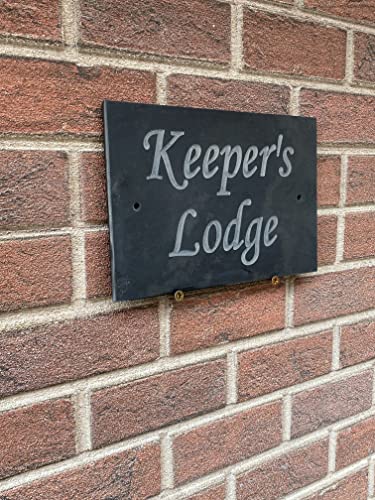 Large Slate House Signs Name Number Plaque 30cmx20cm Personalised Sign Engraved NOT LASERED