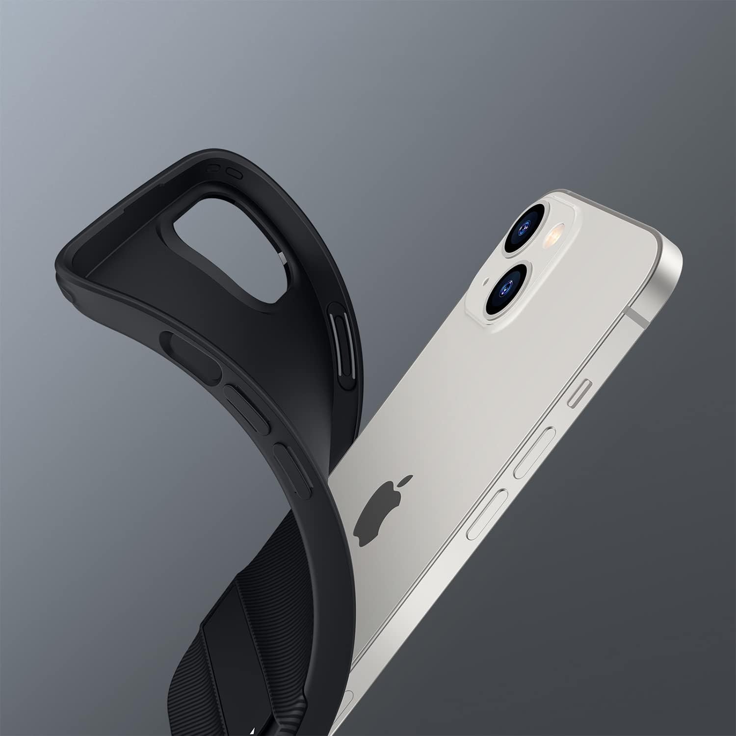 SaharaCase Airshield Boost Case for iPhone 13 & 14 6.1-inch Display (2022) [Shockproof Bumper] Rugged Protection Integrated Kickstand Anti-Slip Grip Slim Fit - Black