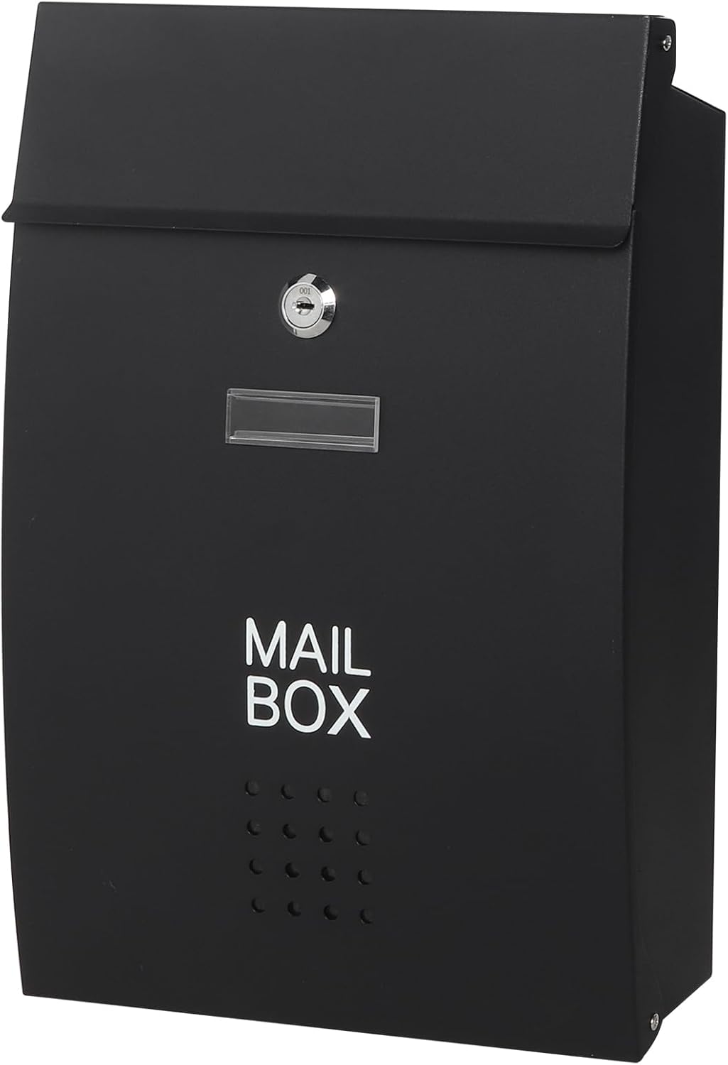 Stainless Steel Mailboxes with Key Lock, Wall Mounted Large Capacity Mailbox with Newspaper Compartment, Silver, 15.4" x 12"x 4.8" (Silver)