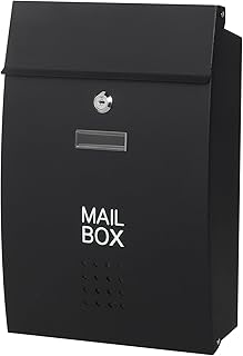 Wall-Mount Mailbox for Outside,Large Capacity Mail Box Waterproof and Rust-Resistant, Galvanized Steel Metal Post