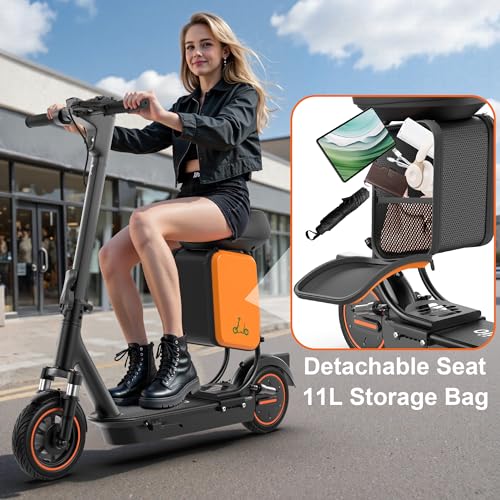 Image of Electric Scooter, 350W / 500W Motor, 19 MPH to 22MPH, 21 to 40 Miles Range, Dual Suspension, Dual Braking, App Control, Foldable Commuter E Scooter for Adults and Teens