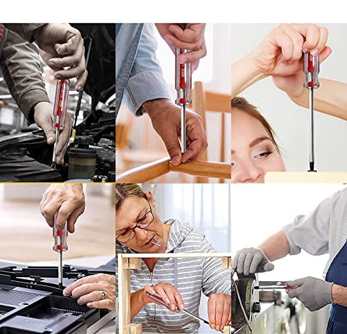 Utoolmart Torx Screwdriver, T6 Magnetic Star Screw Driver With 3" Carbon Steel Shaft And Clear Red Handle #TOP5