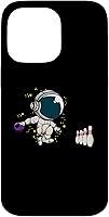 Vista 21 de Jugador de bolos astronauta para iPhone 13 Pro Max Pines de bola de boliche Funda para equipo de bolos