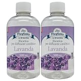 2x Ricarica Per Diffusore Catalitico, Profumazioni Di Qualità Adatte a Qualunque Lampada Catalitica 500ml (LAVANDA)