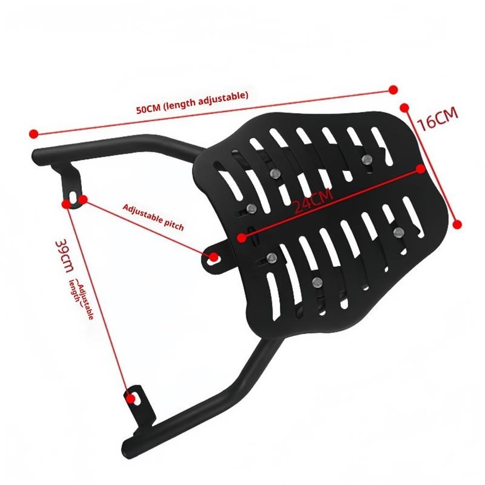 Support De Boîtier Arrière Moto Pièce Rechange pour Porte-Bagages Arrière Pliable